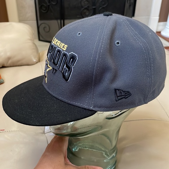 New Era Houston Astros 59 Fifty 2017 World Series Baseball Cap, Black Gray Gold - Picture 3 of 9